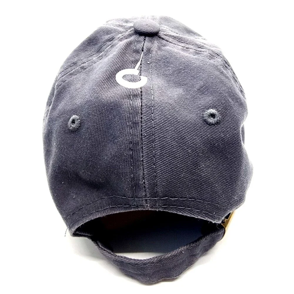 New York City NYC Embroidered Baseball Cap Black Faded Hat Est. 1625